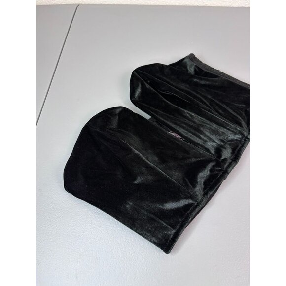 Victoria's Secret small black velvet strapless‎ plunge neck bra top bustier - Picture 2 of 6
